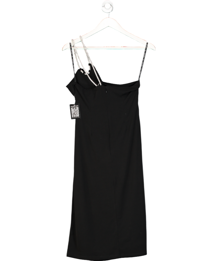 Herve Leger Black Diamante Strap Halter Neck Dress UK M