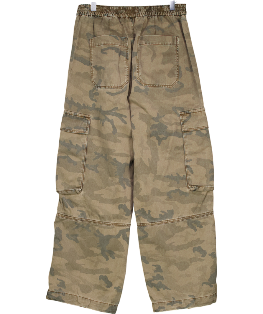 ME+EM Green Camo Cargo Trousers UK 10