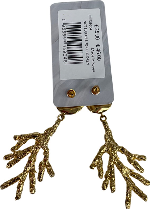 orelia Metallic Staement Coral Earrings