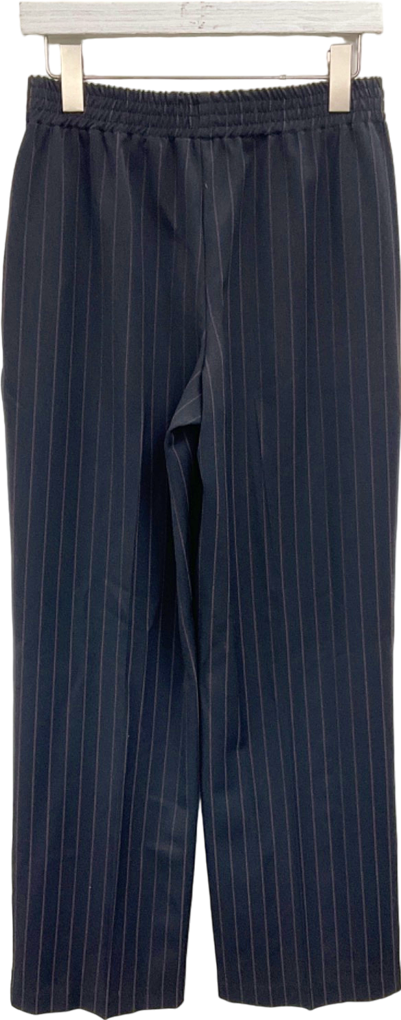 Topshop Black Pinstripe Trousers UK 8