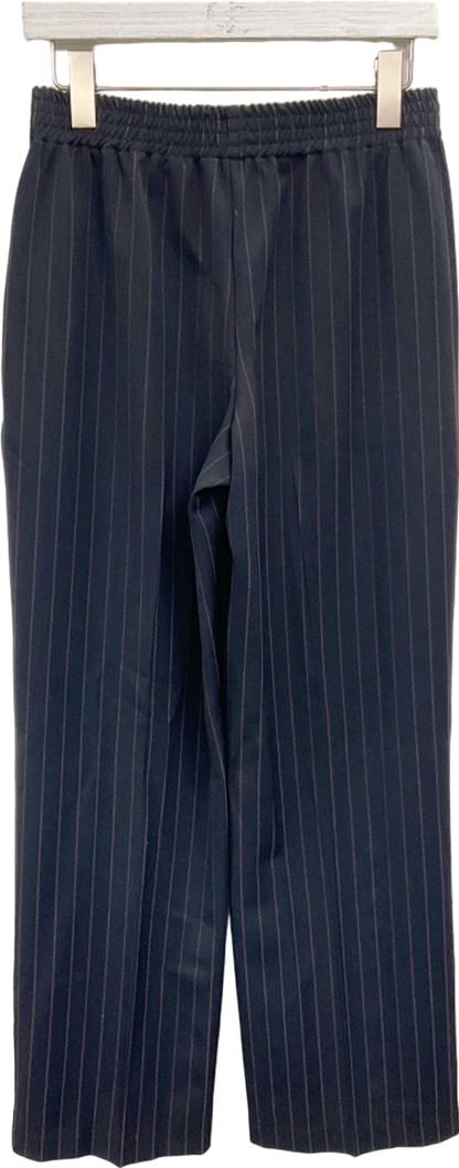 Topshop Black Pinstripe Trousers UK 8