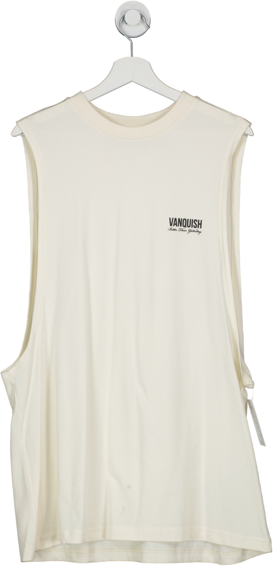 Vanquish Cream Worlds Greatest Athletes Sleeveless T Shirt UK L