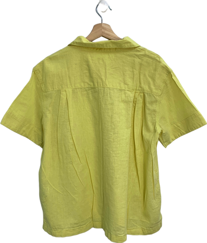 Levi's Yellow Linen Blend Short-Sleeve Shirt S