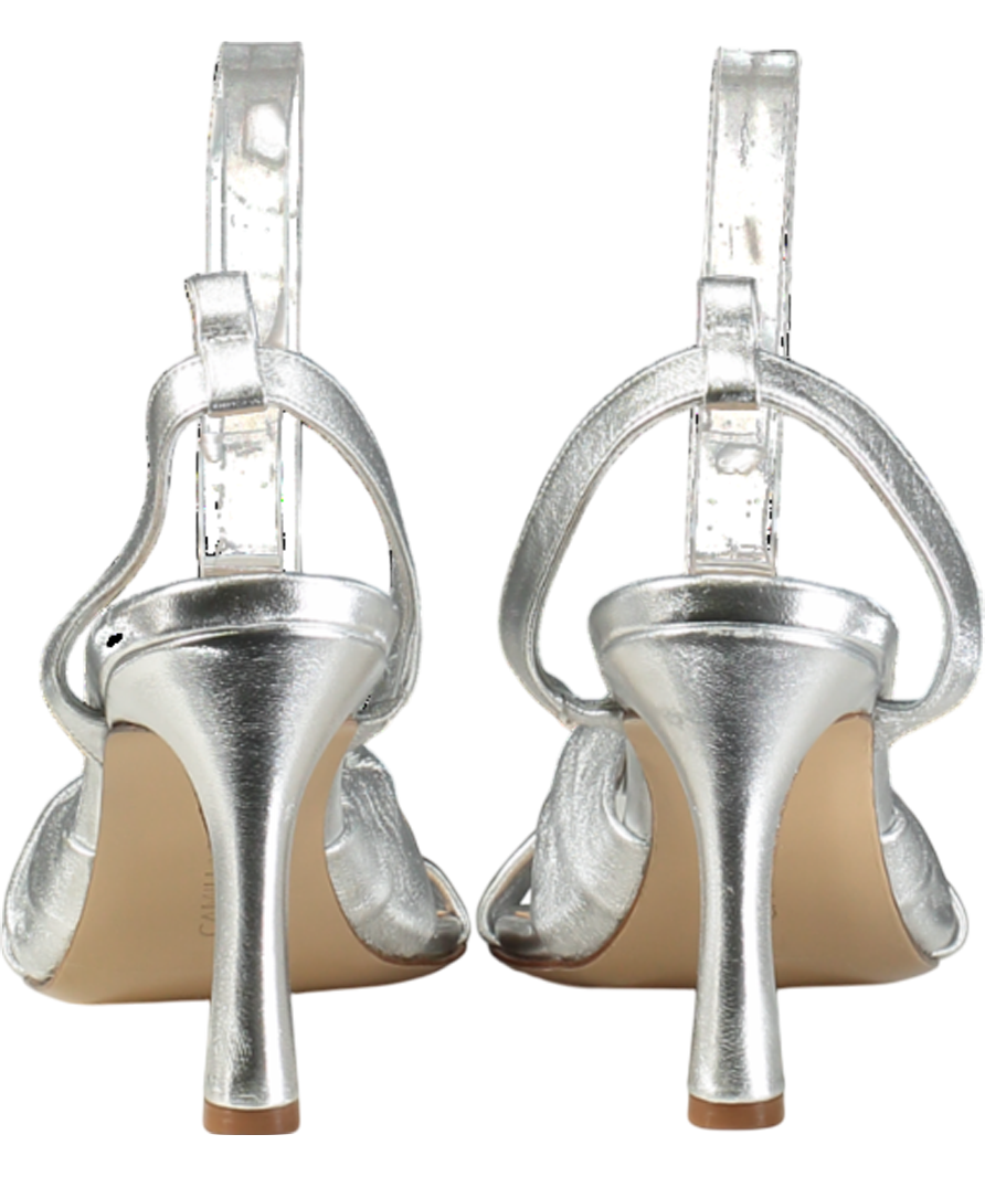 Camilla Elphick Metallic Knot Slingback Heeled Sandals UK 6 EU 39 👠