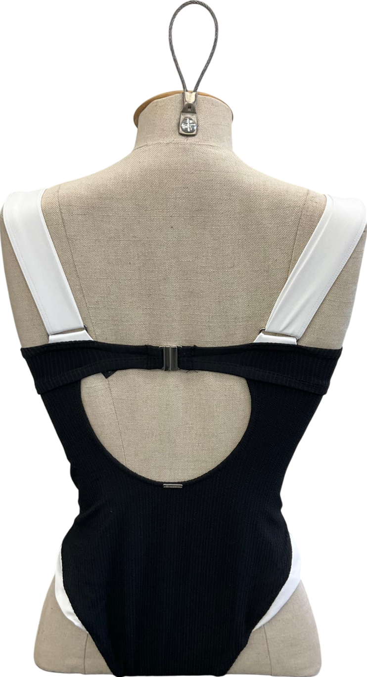 boux avenue Black Rivoli Monochrome Swimsuit UK 32D