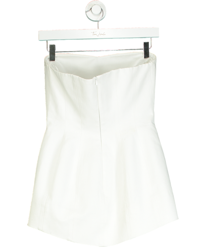 Rosie Assoulin White Bustier Strapless Top UK S