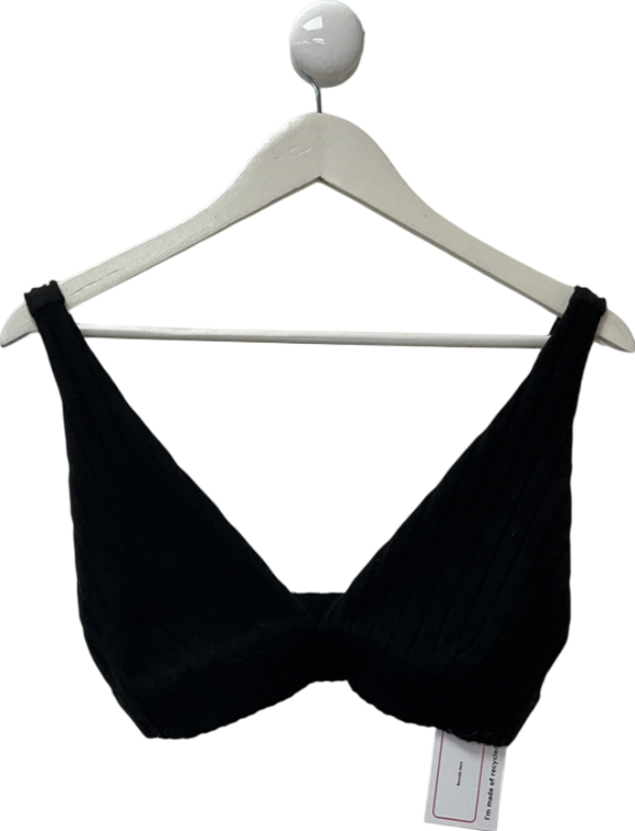 alo yoga Black Waffle Weekend Escape Bra UK S