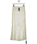 Warehouse Cream Petite Sheer Lace Fishtail Maxi Skirt UK 8