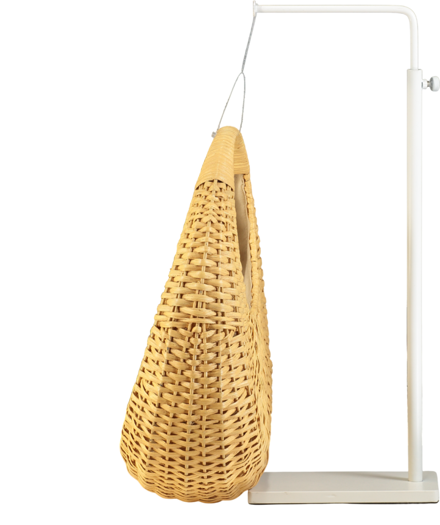 Cult Gaia Beige Taja Rattan Handbag