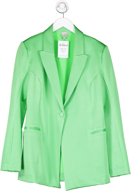 HANNE BLOCH Green Satin Blazer One Size