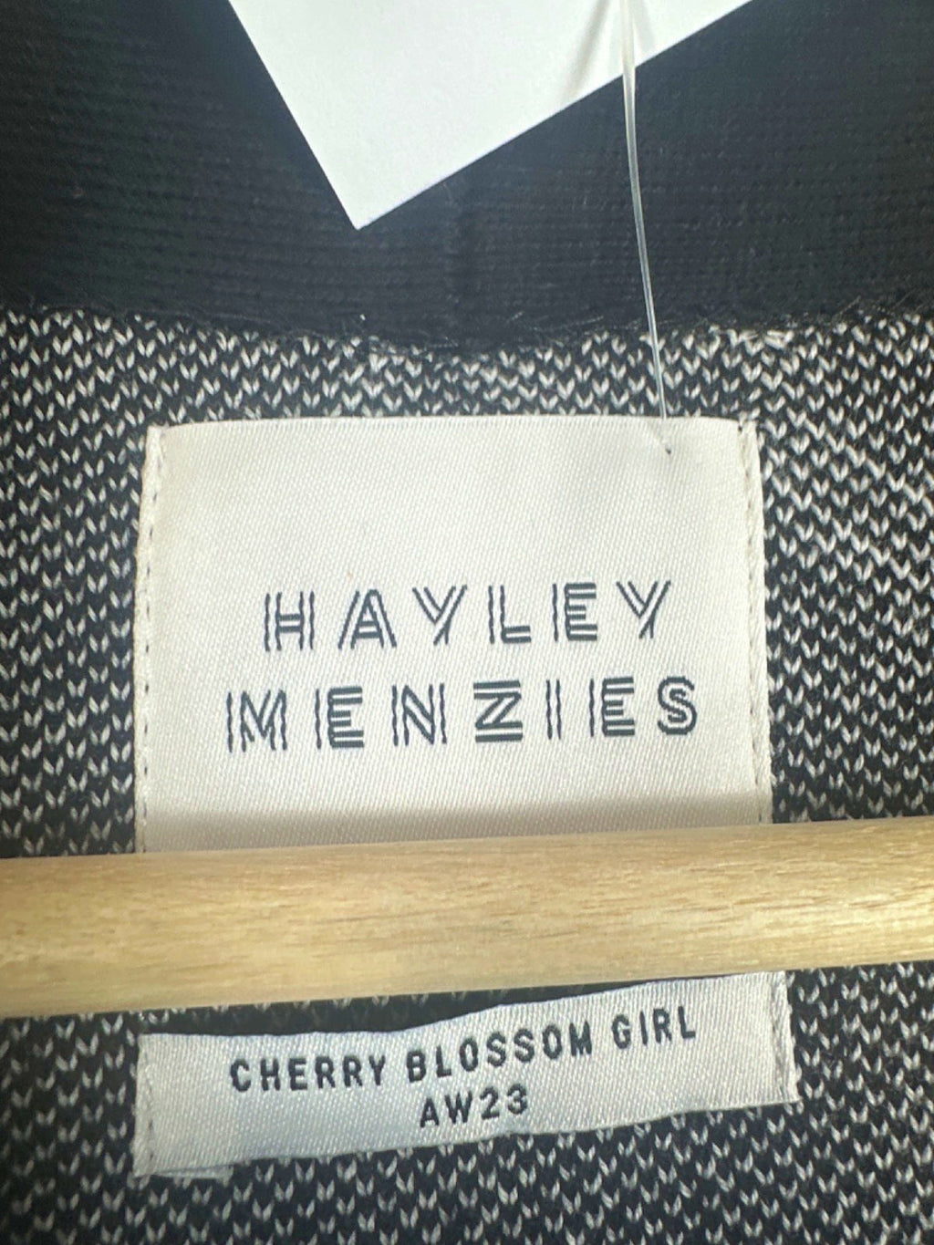 Hayley Menzies Black and White Cherry Blossom Girl Cardigan UK XS