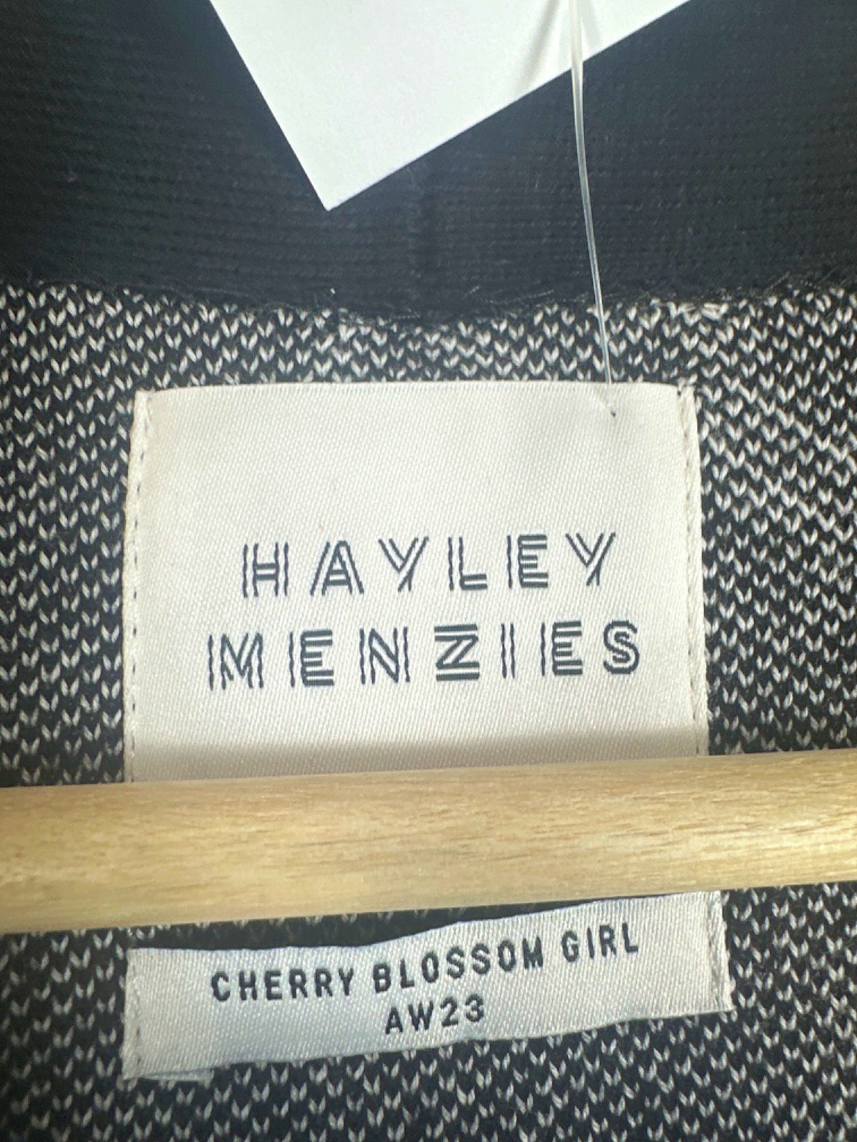Hayley Menzies Black and White Cherry Blossom Girl Cardigan UK XS