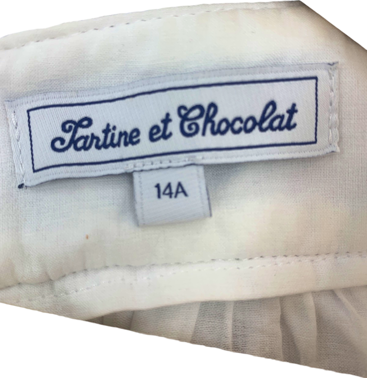 Tartine et Chocolat White Embroidered Dress 14 Years