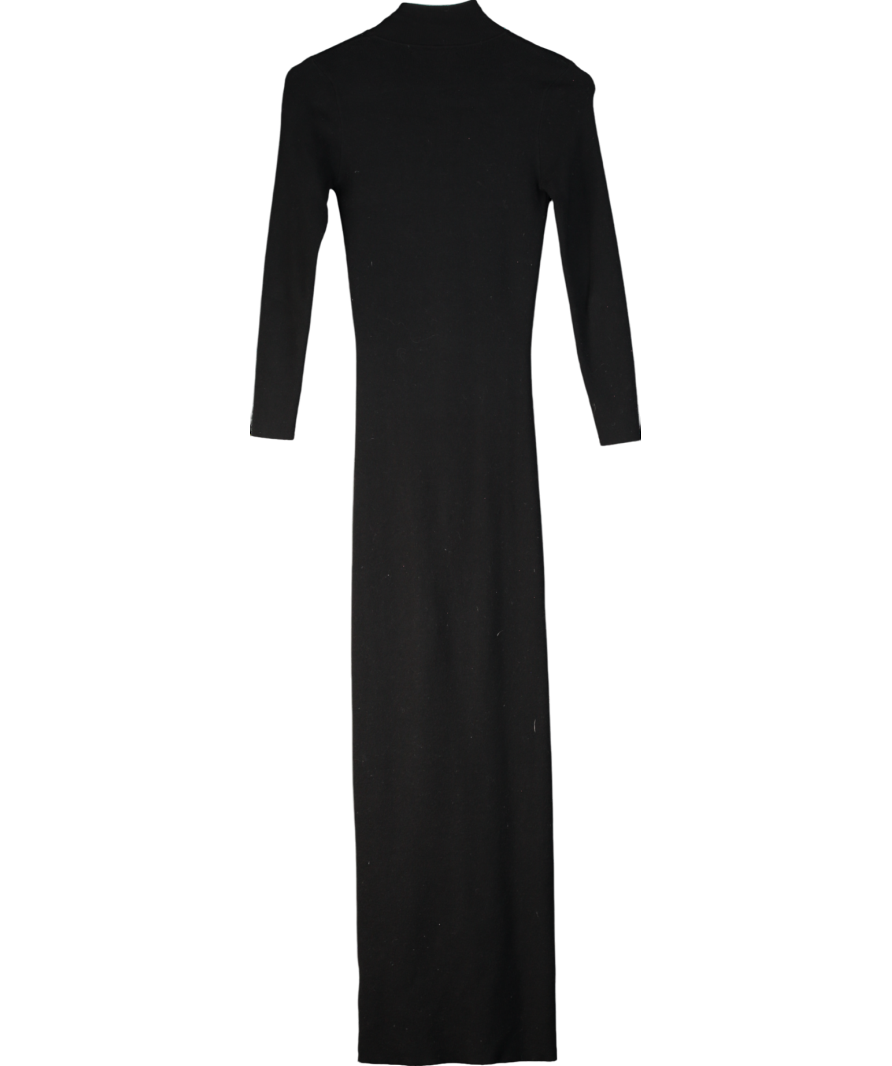 BOA Black Fine Knit Maxi Dress UK S