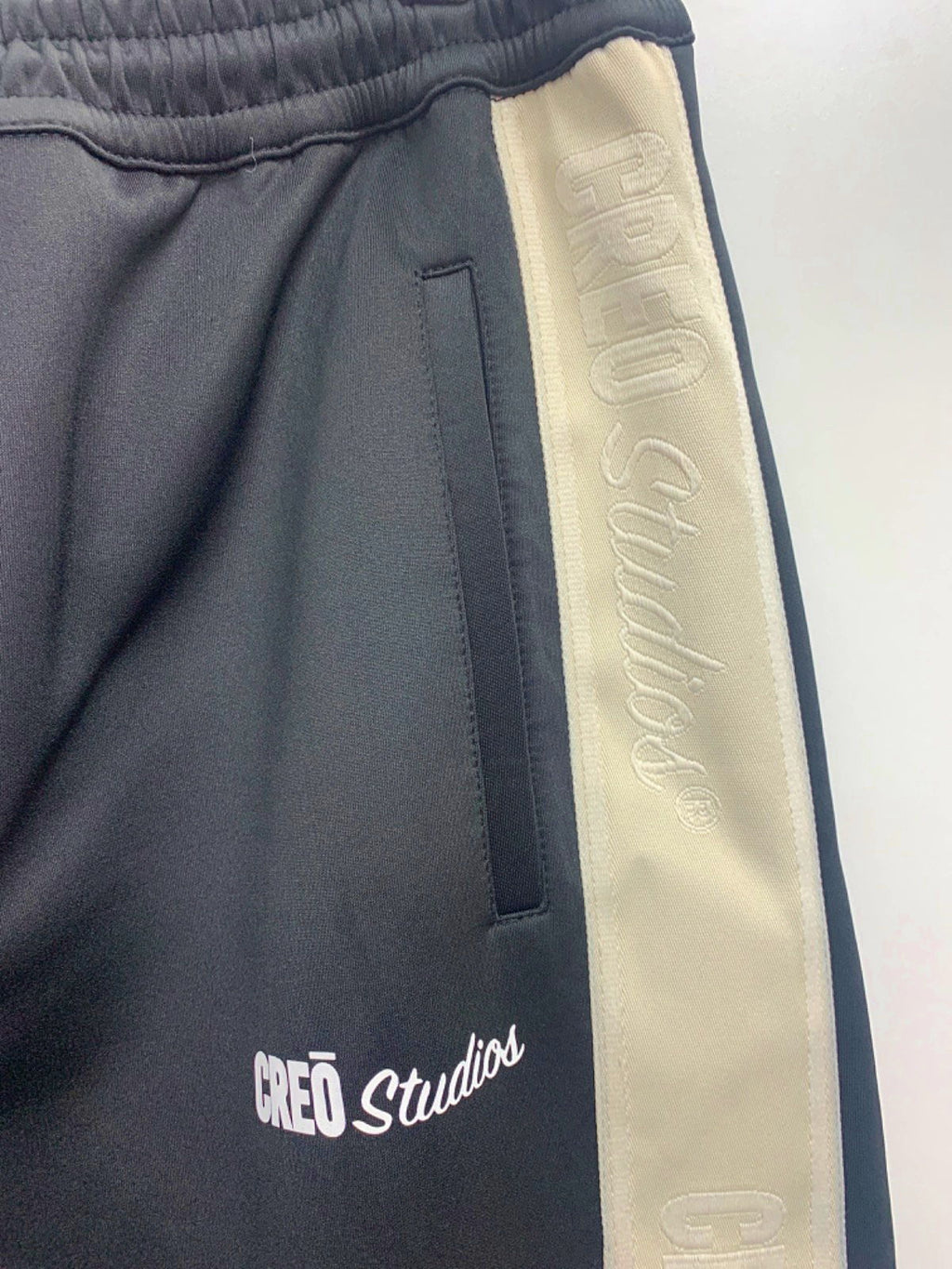 Creo Studios Black Two-toned Joggers UK L