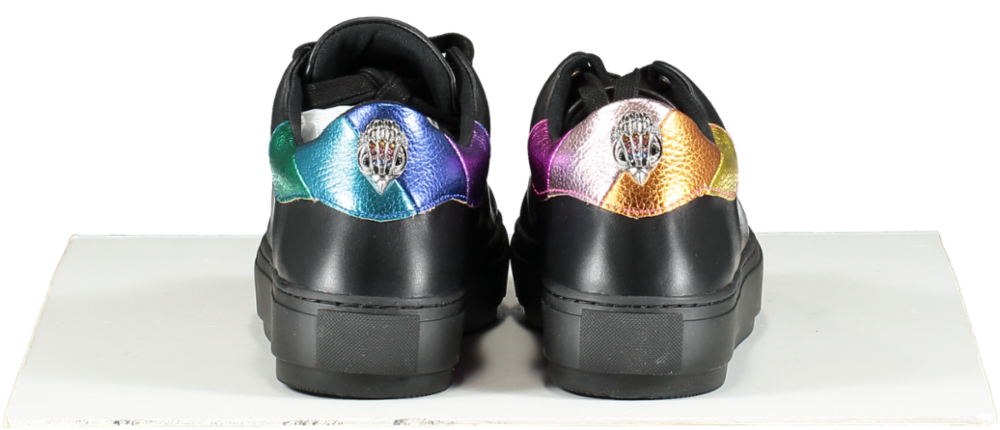 Kurt Geiger Black Laney Eagle Rainbow Detail Trainers BNIB UK 5 EU 38 👠
