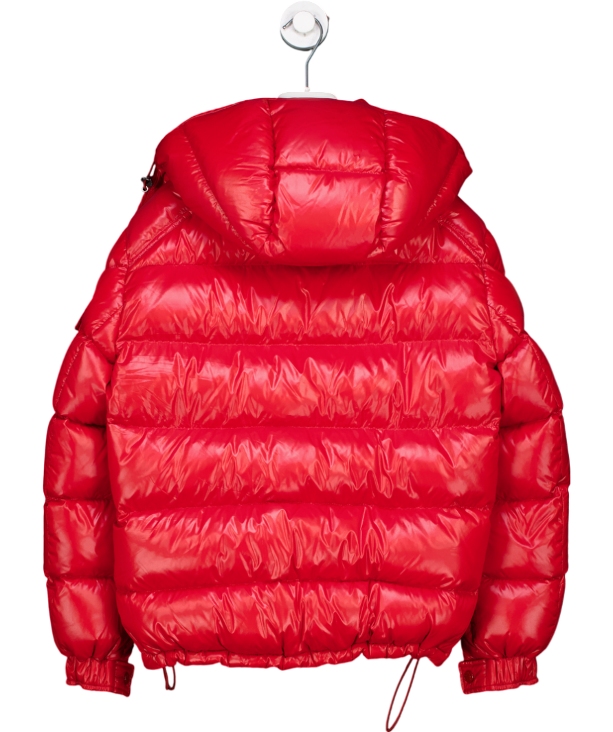 Moncler Women's Red Maire Hooded Short Down Jacket Sz0 UK 8
