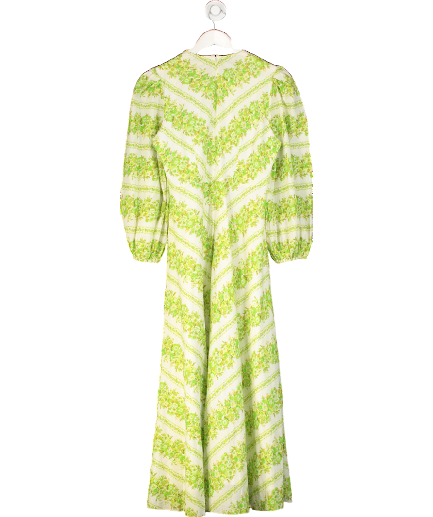 Alémais Green Floral Midi Dress UK 12