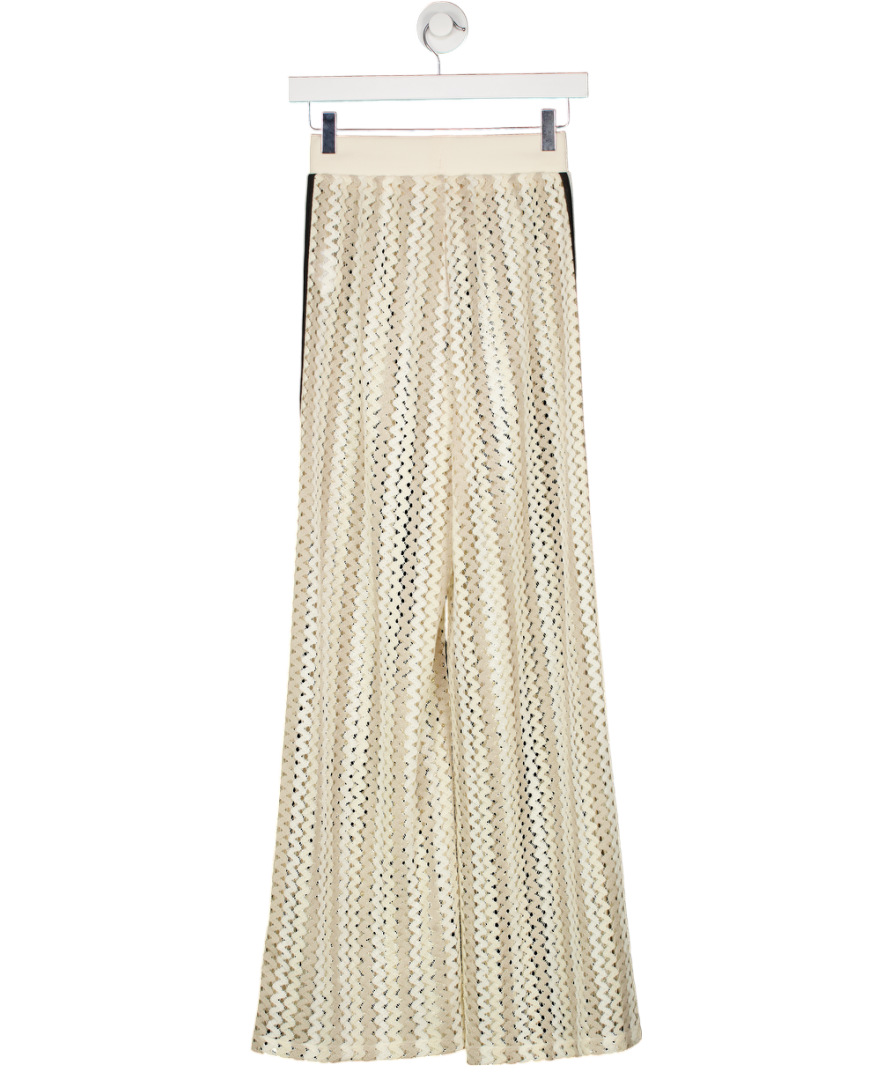 adidas Originals Summer Glow Originals Crochet Track Pants In Cream UK XS