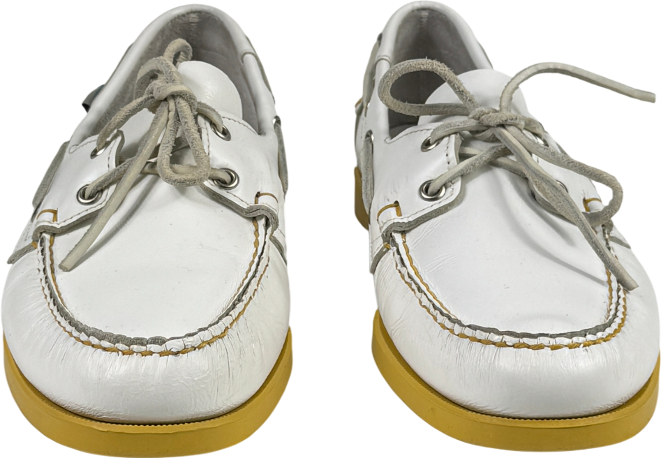 SEBAGO White Leather Boat Deck Shoes UK 9.5 EU 43.5 👞