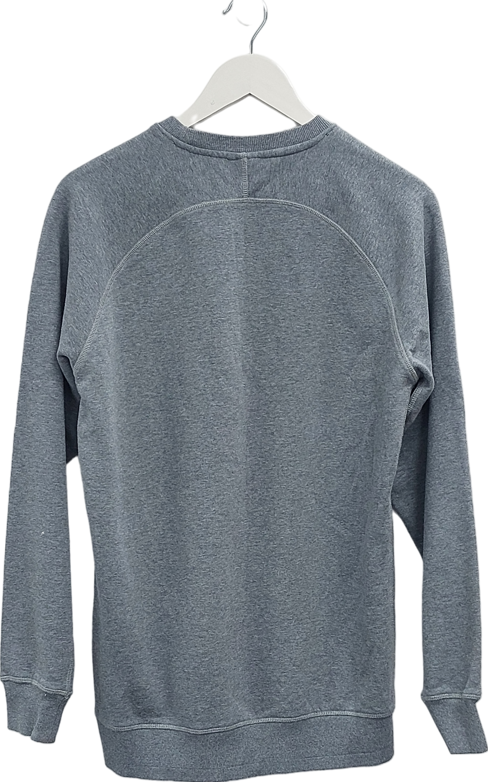 gymshark Grey Long Line Embroidered Logo Sweater UK S