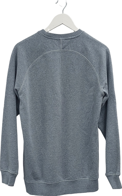 gymshark Grey Long Line Embroidered Logo Sweater UK S