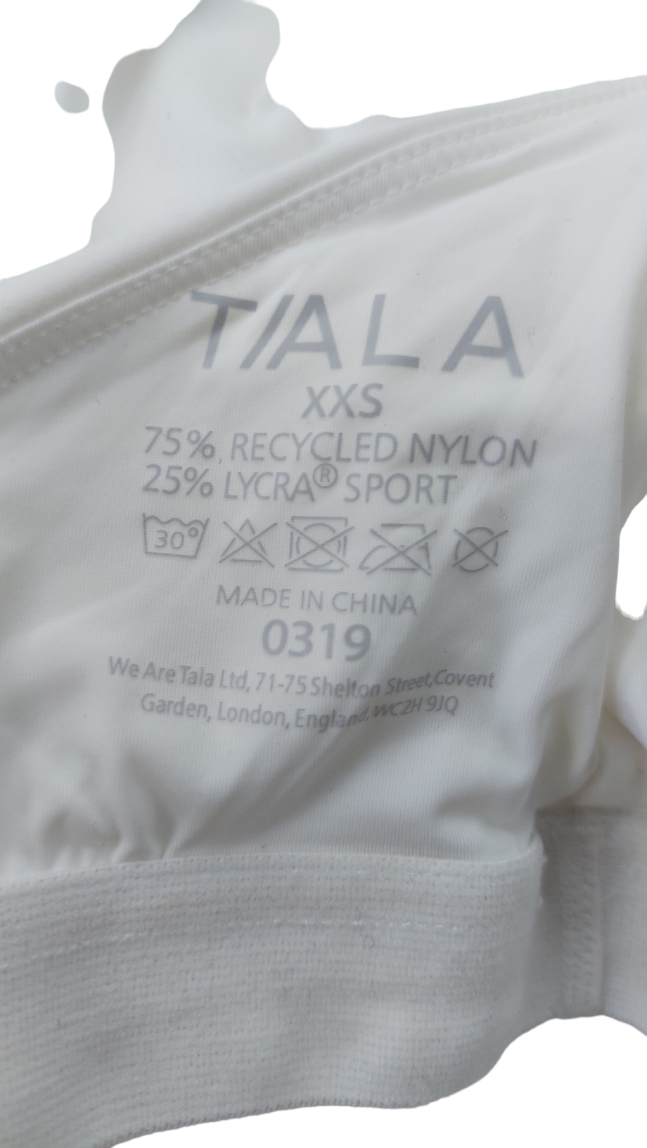 T/ALA White Skinluxe Built In Support Active Dress UK XXS-XS