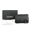 CHANEL Black Jumbo Classic Double Flap Bag in Caviar Leather with Silver Hardware