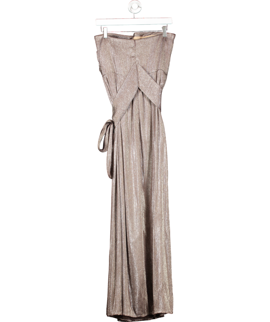 Gucci Metallic Side Draped Gown UK 8