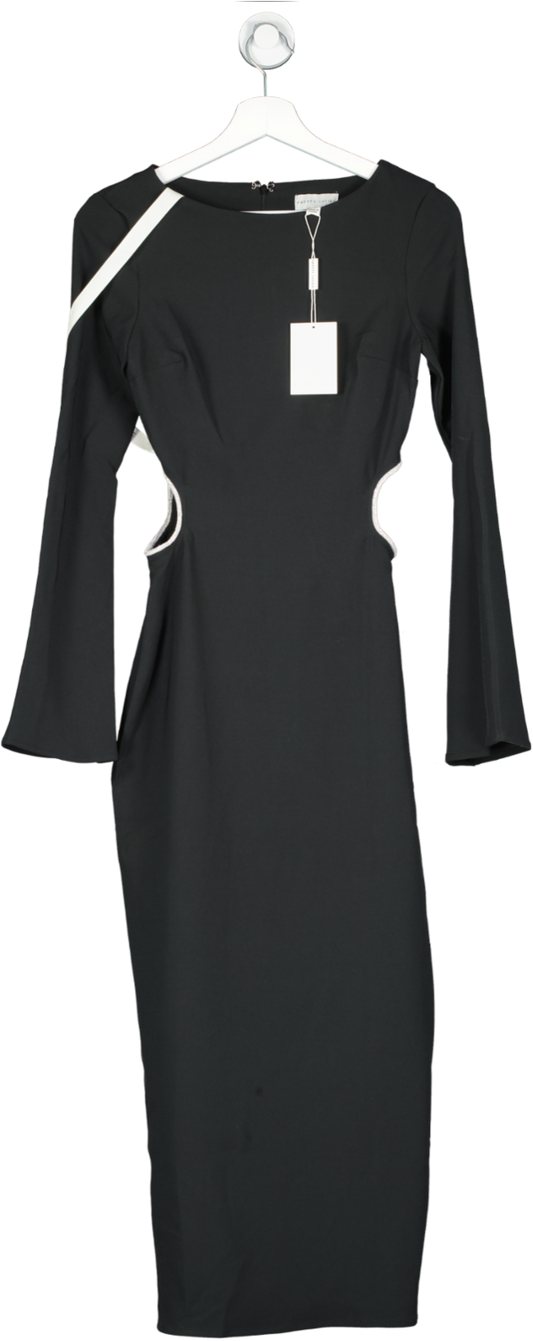 PRETTY LAVISH Black Reina Embellished Cut Out Midaxi Dress UK 6