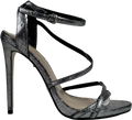 Carvela Metallic Silver Strappy Heels UK 6 EU 39 👠