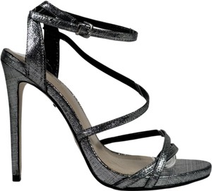Carvela Metallic Silver Strappy Heels UK 6 EU 39