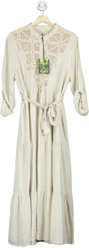 JOT Beige Crochet Maxi Dress M/L
