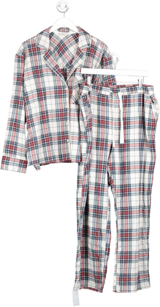 Abercrombie & Fitch Multicoloured Flannel Tartan Pyjamas UK XL