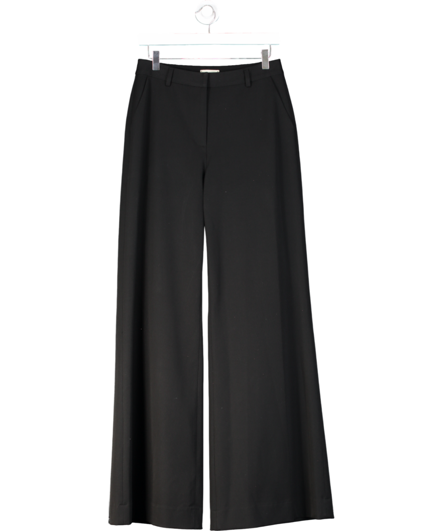 L'agence Black Pillar Wide Leg Trousers UK S