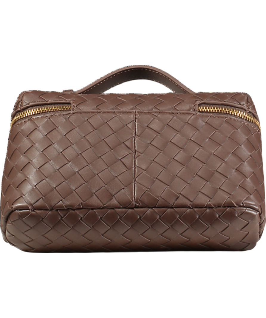 J.Mclaughin Brown Allyson Woven Leather Crossbody