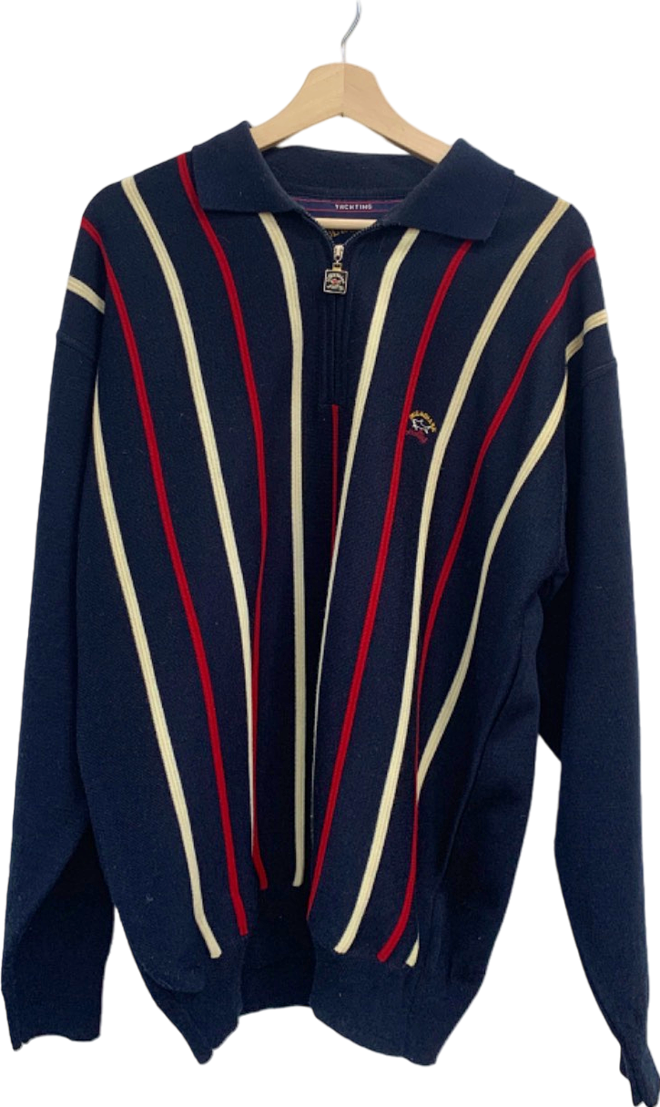 Paul & Shark Navy Striped Jumper UK XL