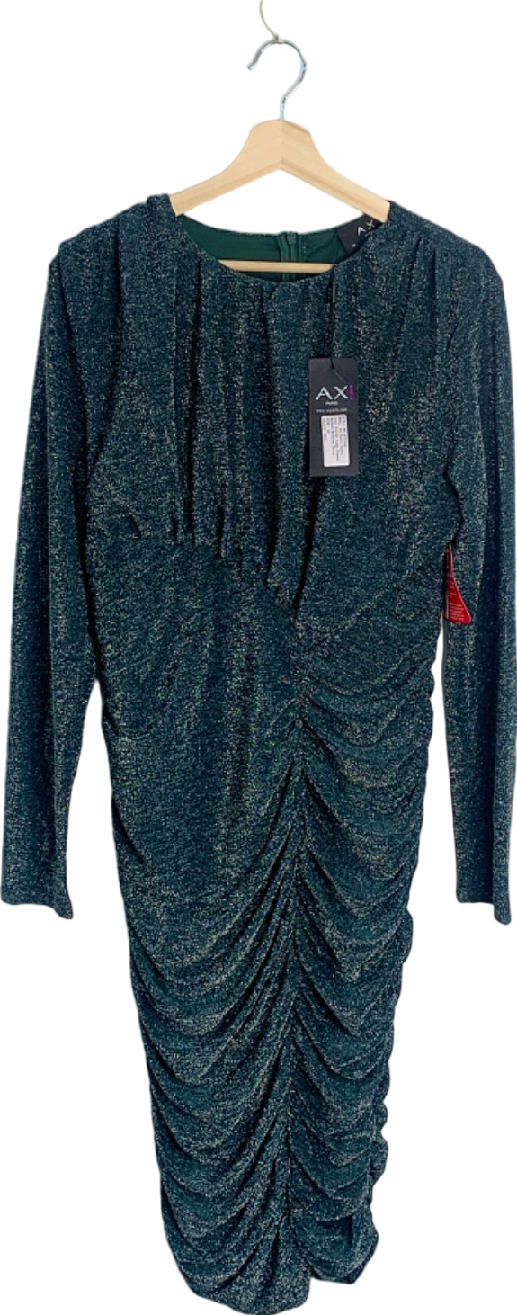 AX Paris Teal Ruched Bodycon Dress UK Size 18