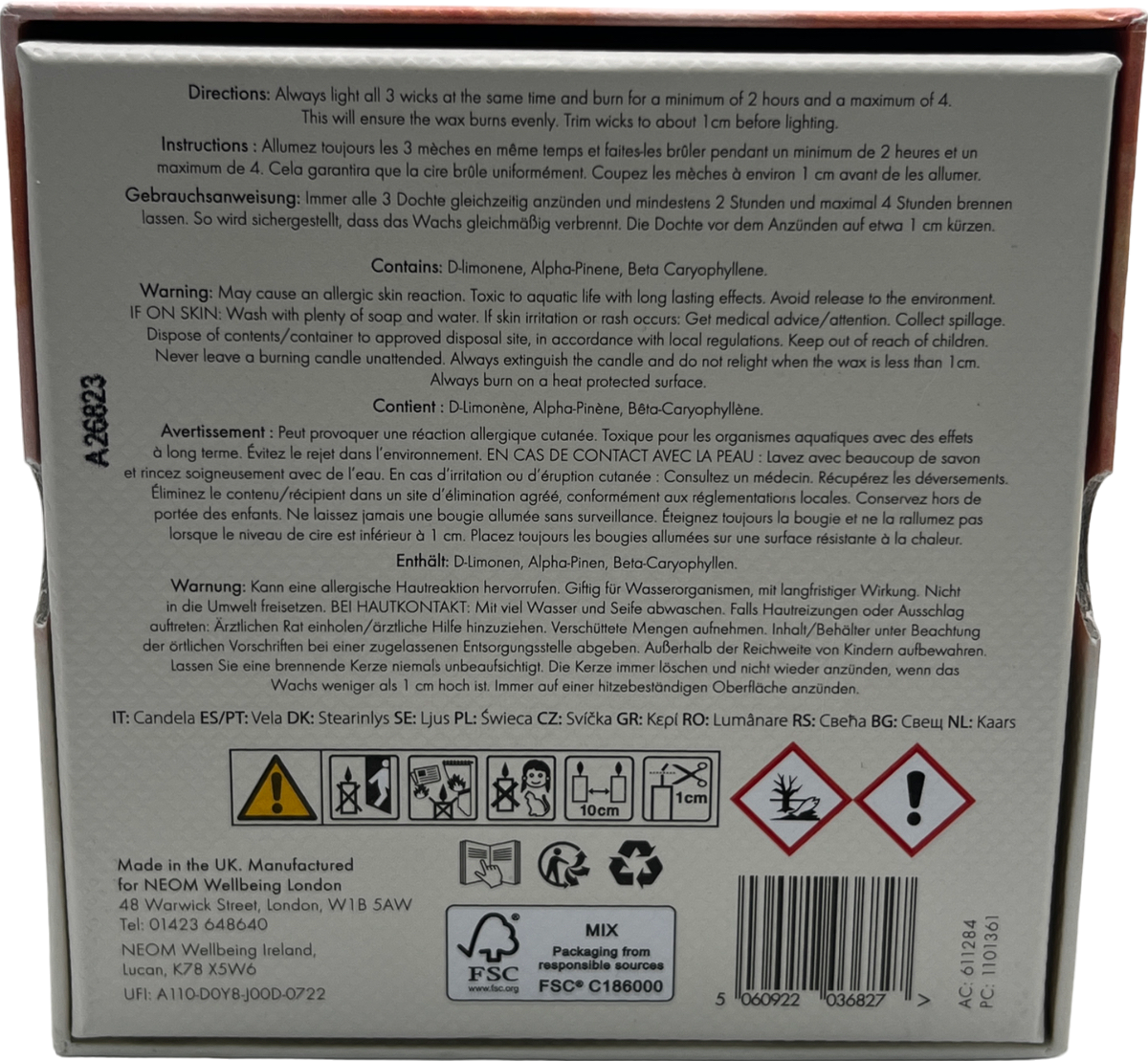 NEOM Cream Hibernate Scented Candle (3 Wick) One Size