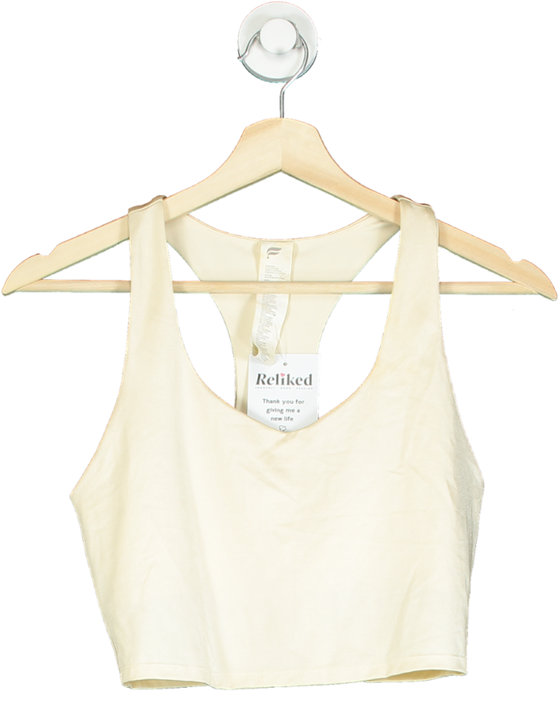 Fabletics Beige Racerback Sports Bra UK S