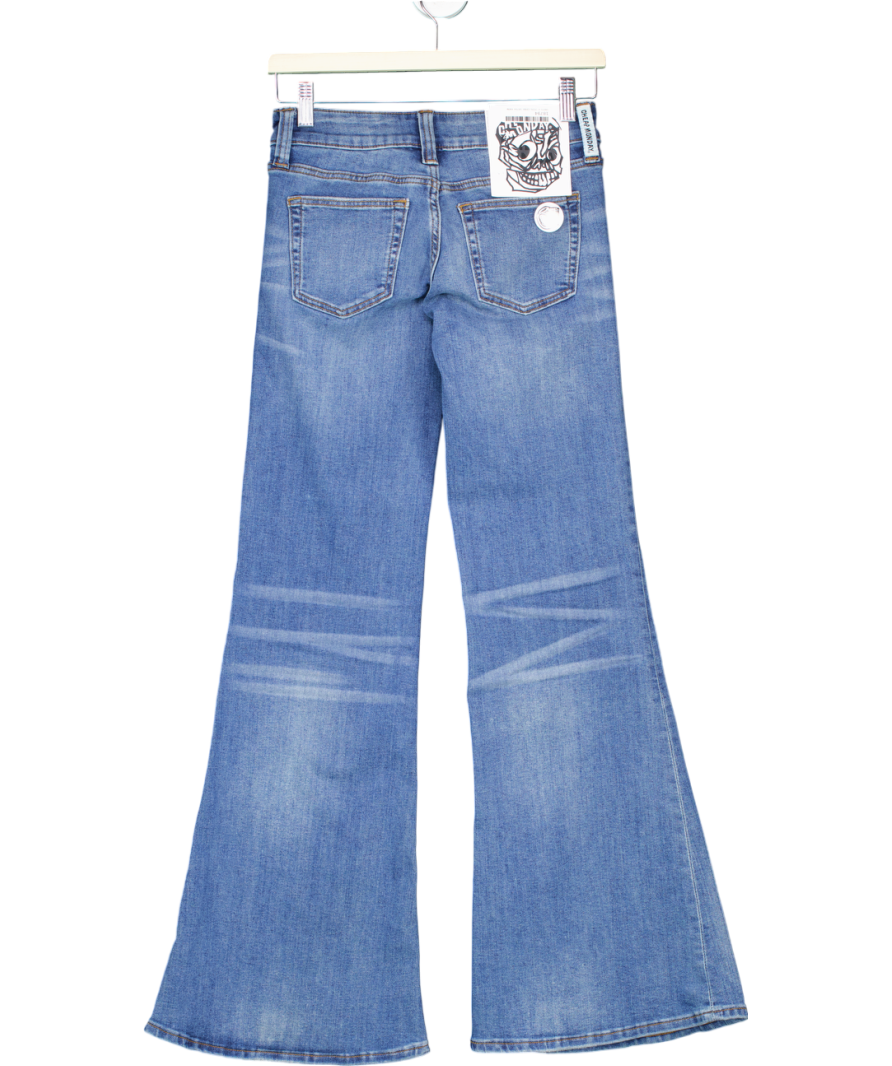 Cheap Monday Blue Low Waist Flared Leg Super Stretch Jeans W26