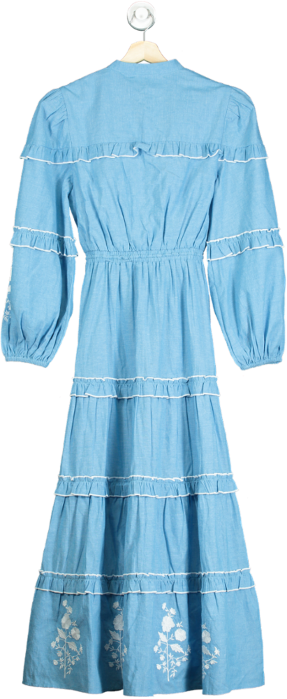 Neve & Noor Blue Bella Dress in Topaz Pearl UK S