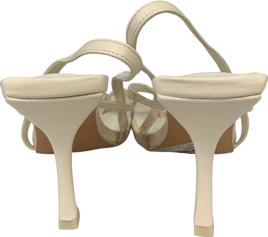 Public Desire Cream Strappy Heels UK 5