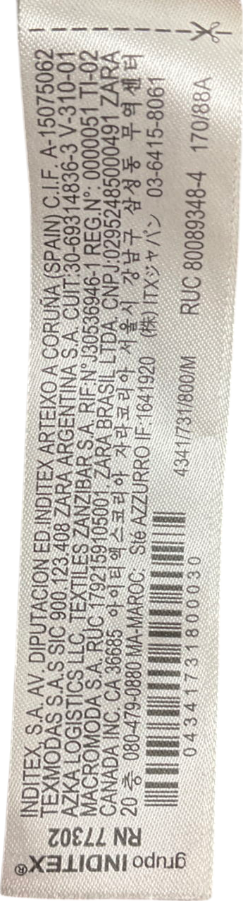 ZARA Black Cropped Biker Jacket UK M