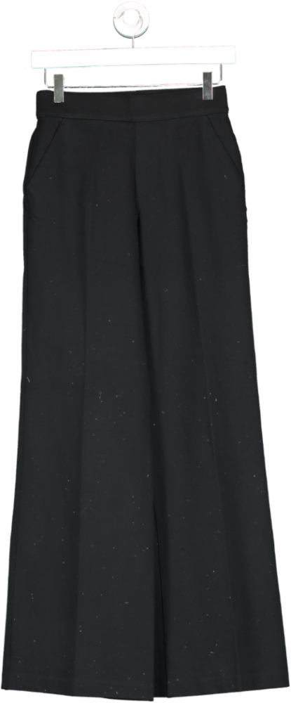 Spanx Black Perfect Stretchponte Wide Leg Trousers UK XS