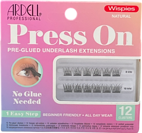 Ardell Press On Pre-glued Underlash Extensions - Wispies Natural One size