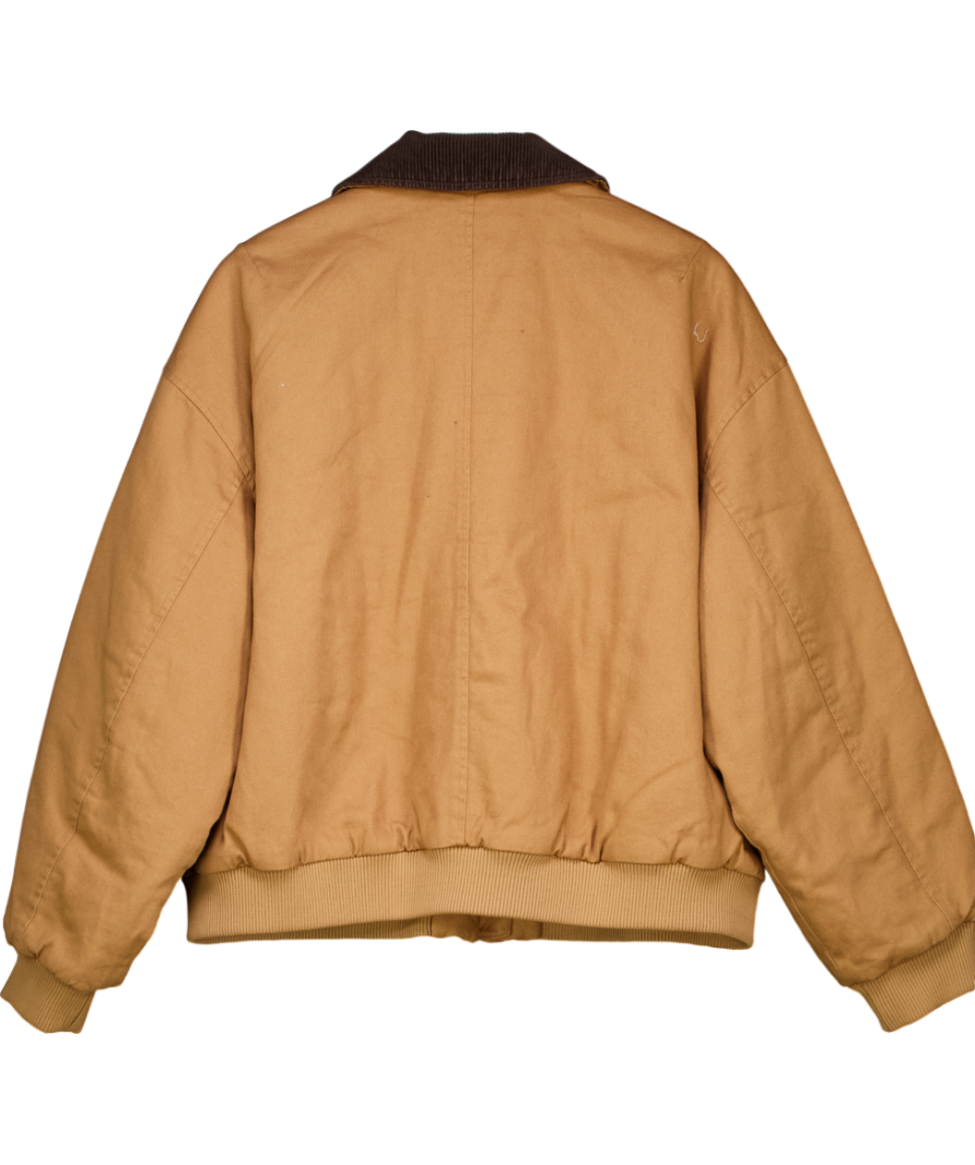 Monki Beige Collared Faux Fur Jacket UK M