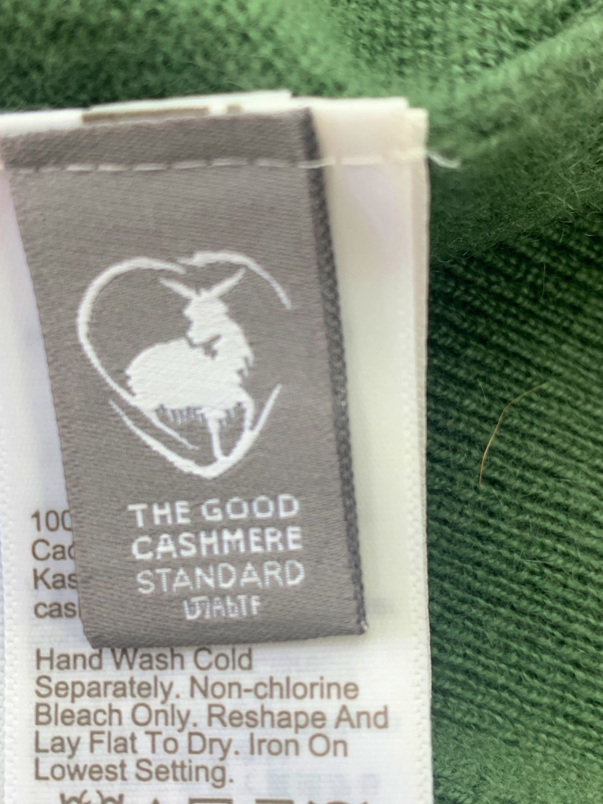 J Crew Green Cashmere Jumper UK XS