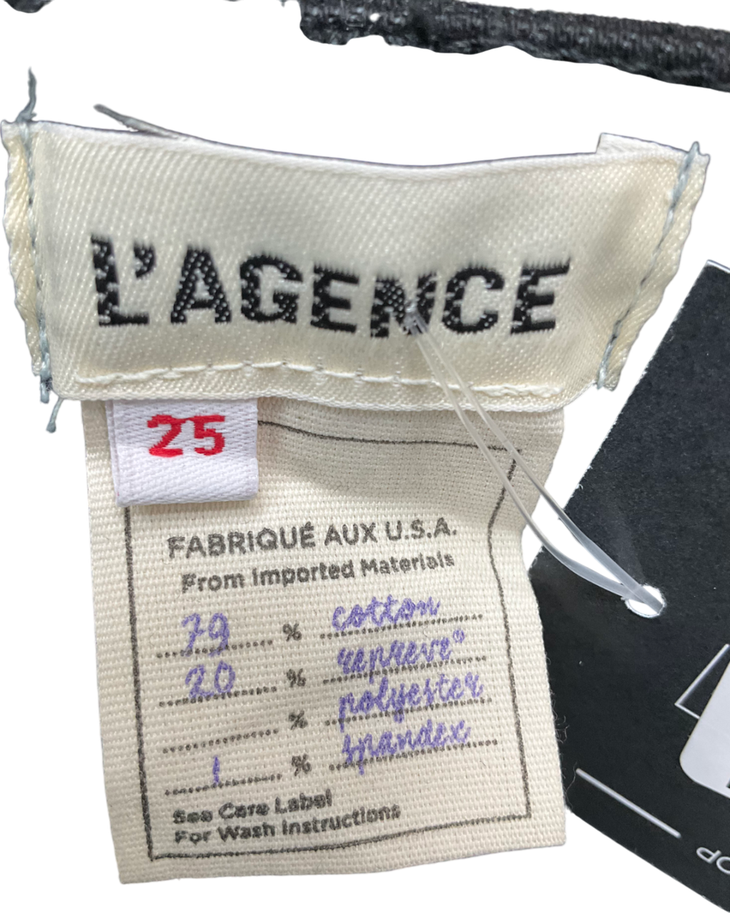 L'agence Black Bell High Rise Flare Jeans W25