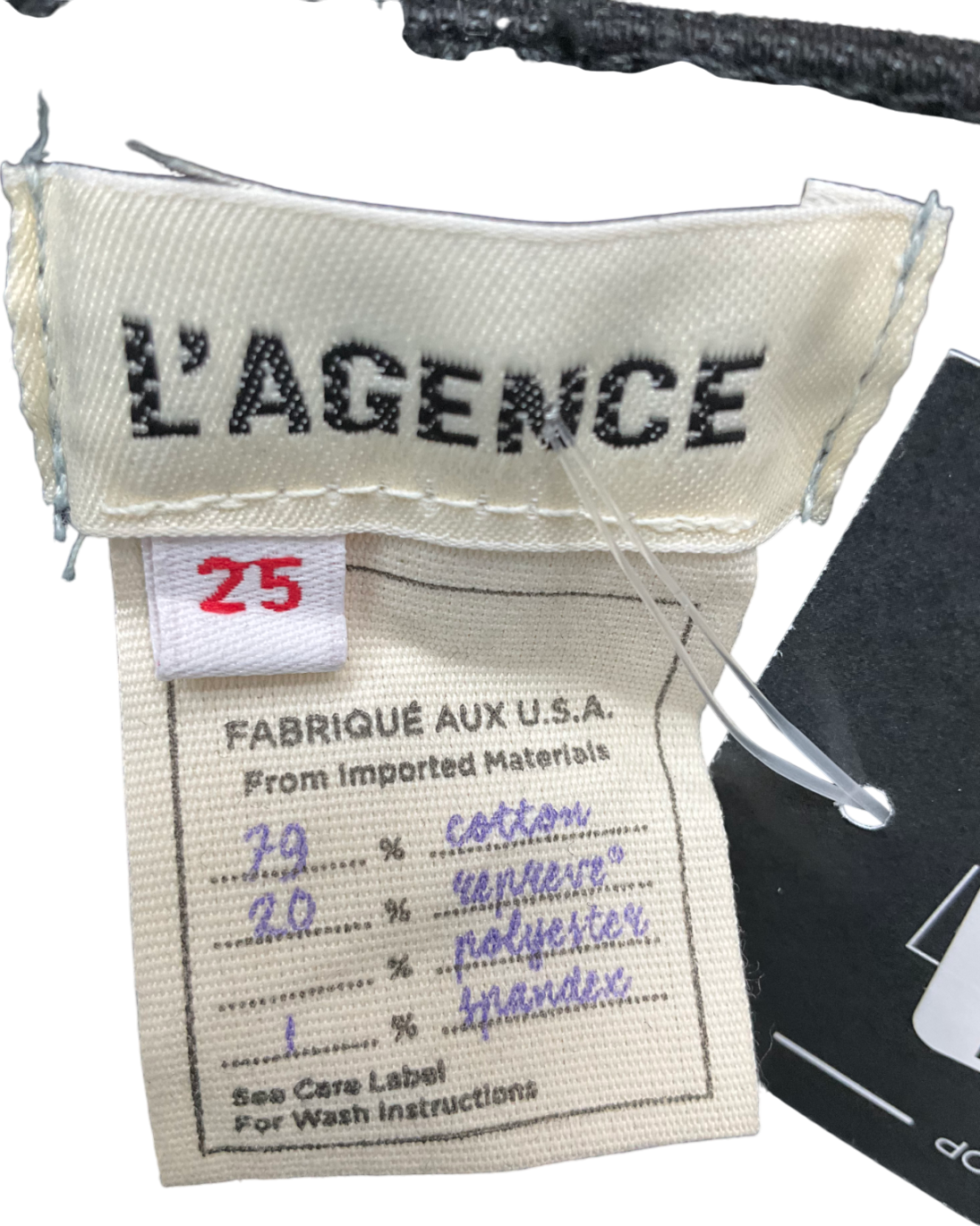 L'agence Black Bell High Rise Flare Jeans W25